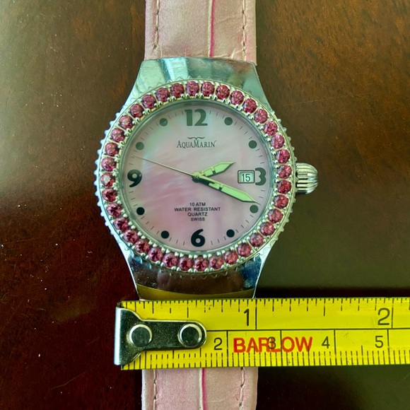 AquaMarin Sea Star WristWatch-Tourmaline-Mother Pearl-Leather Strap-Swiss 10 ATM main image 6
